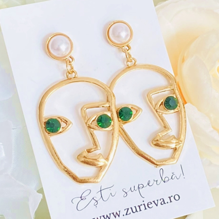 Cercei Fete Aurii, Cercei Dama, Bijuterii Femei [1]