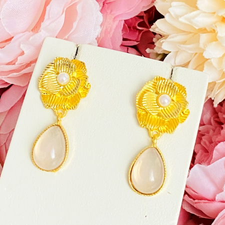 Cercei Flori Aurii, Cercei Dama, Bijuterii Femei [3]