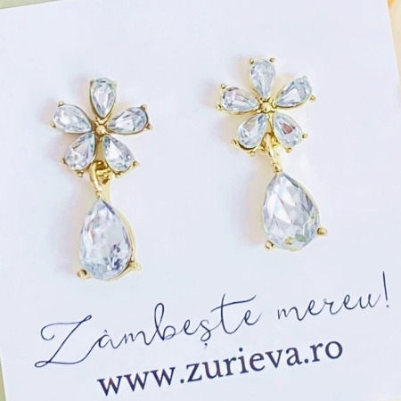Cercei Floricele Cristale, Cercei Dama, Bijuterii Femei [3]