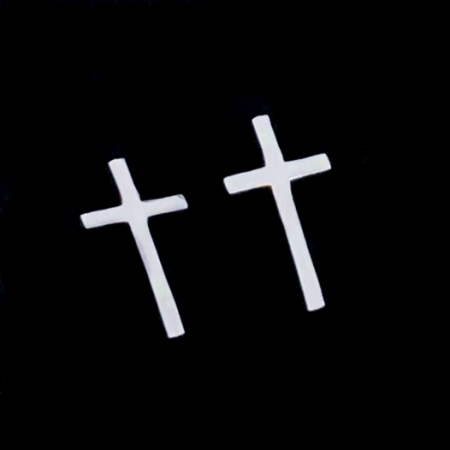 CERCEI Otel Inoxidabil - Cercei Cruciulite Argintii - Otel Inoxidabil, Cercei Surub, Cercei Dama, Bijuterii Inox