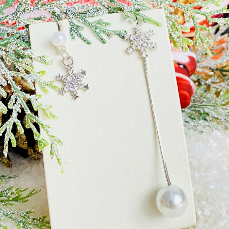 Cercei Fulgi Zapada Argintii, Cercei Secret Santa, Cercei Dama [1]