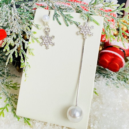 Cercei Fulgi Zapada Argintii, Cercei Secret Santa, Cercei Dama [3]