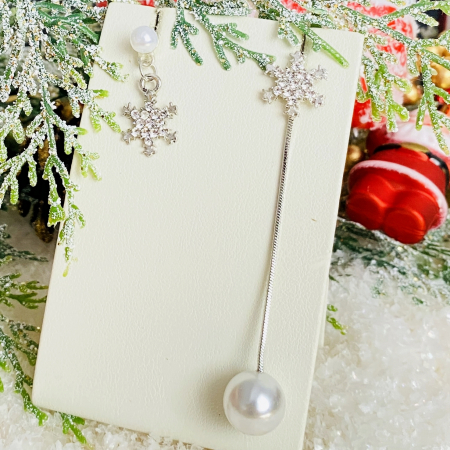 Cercei Fulgi Zapada Argintii, Cercei Secret Santa, Cercei Dama [4]