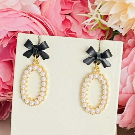 Cercei Funde Oval Perle, Cercei Dama, Bijuterii Femei [4]