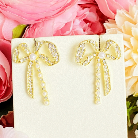 Cercei Fundite Perle & Cristale, Cercei Lungi Dama, Bijuterii Femei [1]