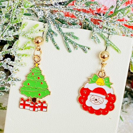 Cercei Brad Impodobit Mos Craciun, Cercei Craciun Secret Santa, Cercei Dama [4]
