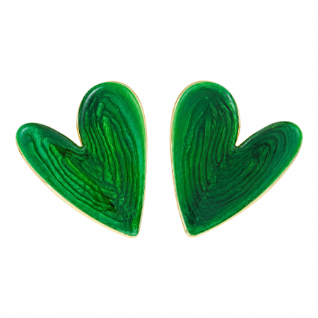 Cercei Inimi Verde Smarald, Cercei Dama, Bijuterii Femei [1]