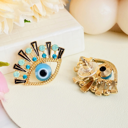 Cercei Albastri Evil Eye, Cercei Dama, Bijuterii Femei [6]