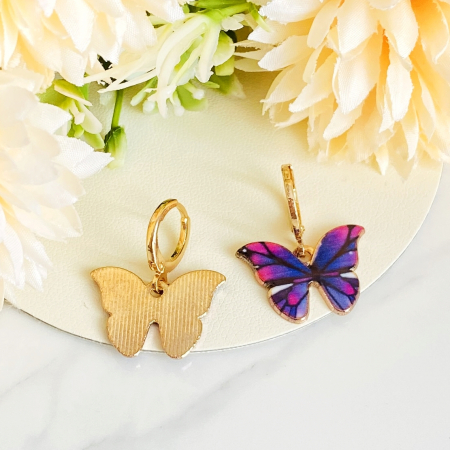 Cercei Fluturasi Mov, Cercei Dama, Bijuterii Femei [2]