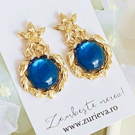 Cercei Iris - Albastru, Cercei Dama, Bijuterii Femei [4]