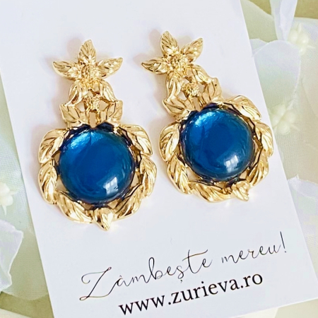 Cercei Iris - Albastru, Cercei Dama, Bijuterii Femei [6]