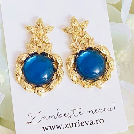 CERCEI - Cercei Iris - Albastru, Cercei Dama, Bijuterii Femei