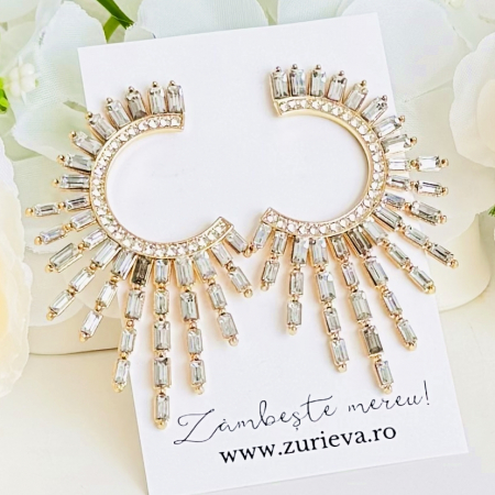 Cercei Eleganti Cristale XL, Cercei Dama, Bijuterii Femei [3]