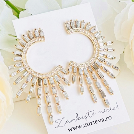 Cercei Eleganti Cristale XL, Cercei Dama, Bijuterii Femei [1]