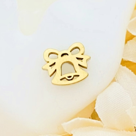 CRACIUN - Cercei Mini Clopotei Craciun - Otel Inoxidabil, Cercei Surub, Cercei Dama, Bijuterii Inox