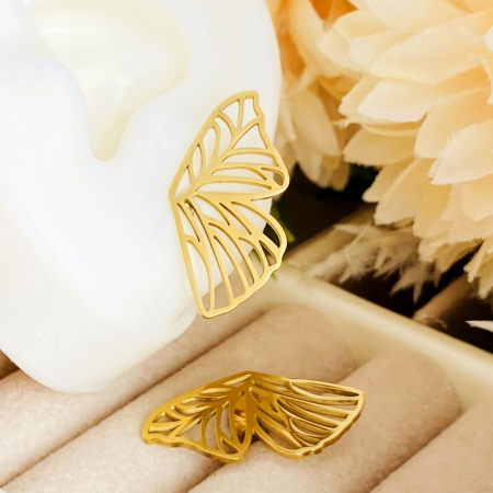 Cercei Aripi Fluturi - Otel Inoxidabil, Cercei Surub, Cercei Dama, Bijuterii Inox [6]