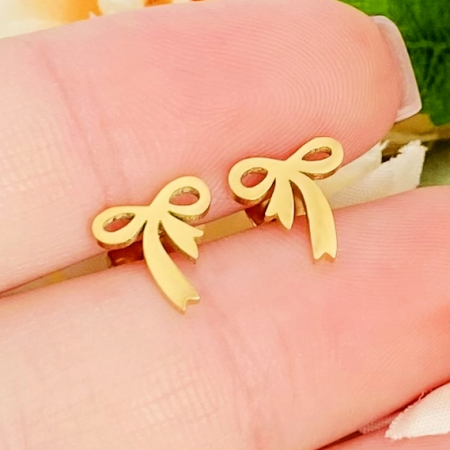 Cercei Mini Fundite - Otel Inoxidabil, Cercei Surub, Cercei Dama, Bijuterii Inox [1]