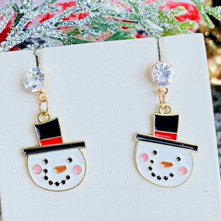 BIJUTERII - Cercei Om Zapada Palarie, Cercei Craciun Secret Santa, Cercei Dama