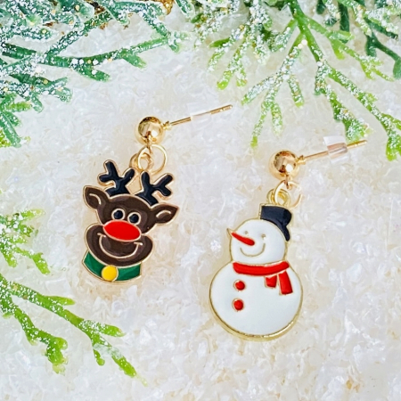 BIJUTERII - Cercei Om Zapada Ren, Cercei Craciun Secret Santa, Cercei Dama