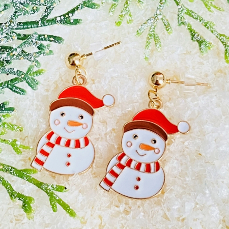 Cercei Om Zapada Caciula Rosie, Cercei Craciun Secret Santa, Cercei Dama [1]