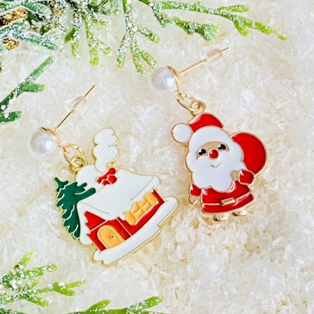 Cercei Mos Craciun Casuta, Cercei Craciun Secret Santa, Cercei Dama [3]