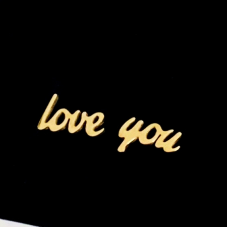 Cercei Love You - Otel Inoxidabil, Cercei Surub, Cercei Dama, Bijuterii Inox [2]