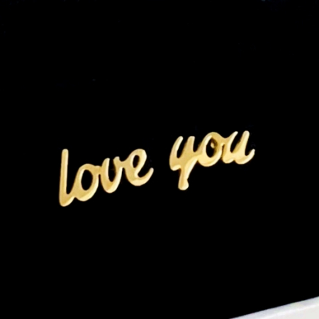 Cercei Love You - Otel Inoxidabil, Cercei Surub, Cercei Dama, Bijuterii Inox [4]