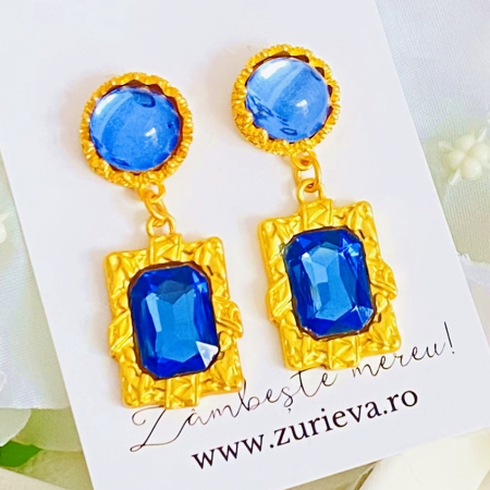 Cercei Serenity - Albastru, Cercei Dama, Bijuterii Femei [1]