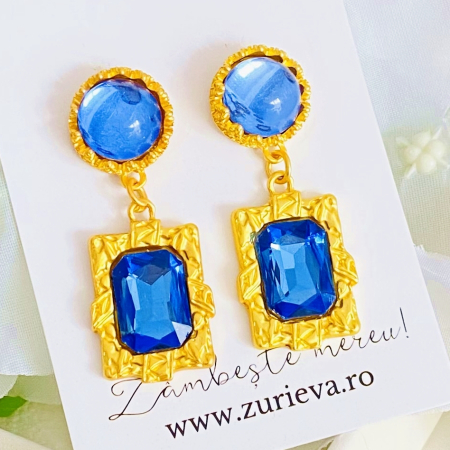 Cercei Serenity - Albastru, Cercei Dama, Bijuterii Femei [3]