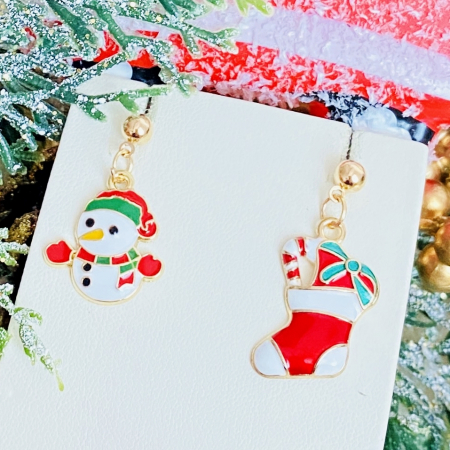 Cercei Om Zapada Soseta, Cercei Craciun Secret Santa, Cercei Dama [4]