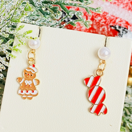 Cercei Turta Dulce Bomboana, Cercei Craciun Secret Santa, Cercei Dama [1]