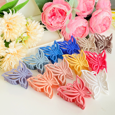 Clama Par Fluture Colorat, Accesorii Par, Clame de Par [2]