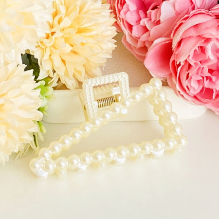 Clama Par Triunghi Alb, Agrafa de Par, Accesorii Par, Clame Par [1]