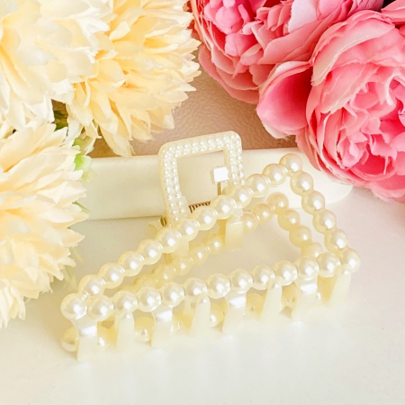 Clama Par Triunghi Alb, Agrafa de Par, Accesorii Par, Clame Par [5]