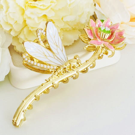 Clama Par Floare & Libelula, Accesorii Par, Clama Flori [2]