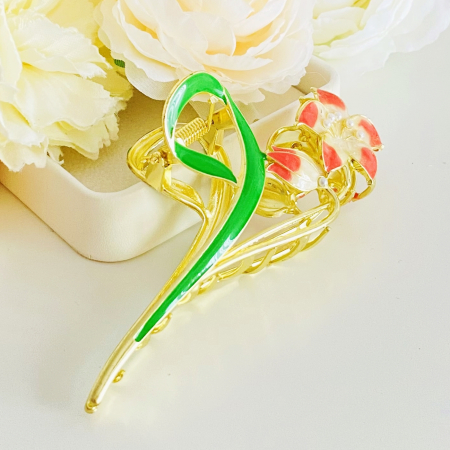 Clama Par Floare Somon, Accesorii Par, Clama Flori [6]