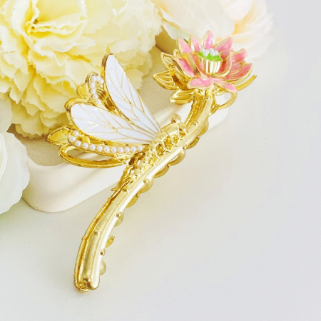 Clama Par Floare & Libelula, Accesorii Par, Clama Flori [4]