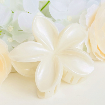 Clama Par Floare Alba, Accesorii Par, Clama Flori [2]