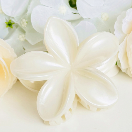 ACCESORII PAR - Clama Par Floare Alba, Accesorii Par, Clama Flori