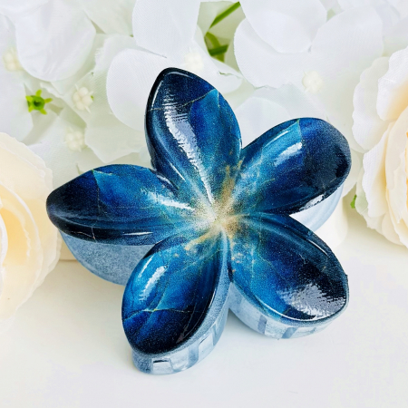 ACCESORII PAR - Clama Par Floare Albastra, Accesorii Par, Clama Flori