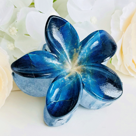 Clama Par Floare Albastra, Accesorii Par, Clama Flori [1]