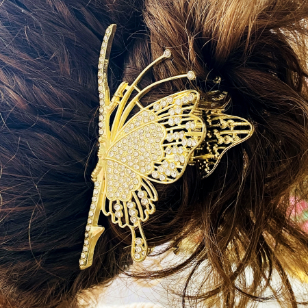 Clama Par Fluture Cristale, Accesorii Par, Clama Metal [7]