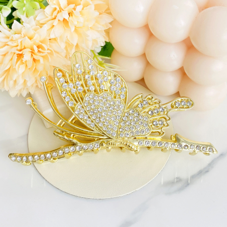 Clama Par Fluture Cristale, Accesorii Par, Clama Metal [6]