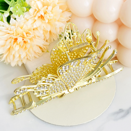 Clama Par Fluture Cristale, Accesorii Par, Clama Metal [8]