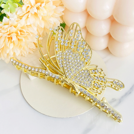 Clama Par Fluture Cristale, Accesorii Par, Clama Metal [4]