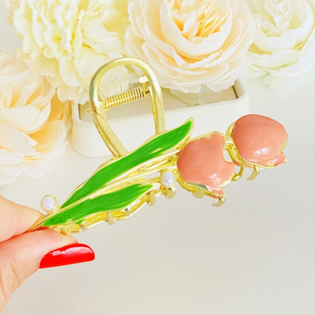 Clama Par Lalele & Perle, Accesorii Par, Clama Flori [1]