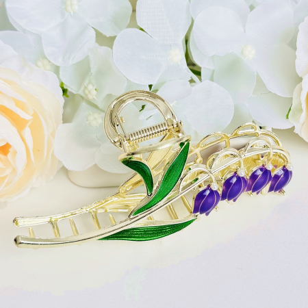 Clama Par Lacramioare Mov, Accesorii Par, Clama Metal [7]