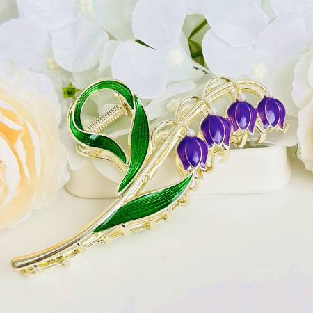 Clama Par Lacramioare Mov, Accesorii Par, Clama Metal [4]