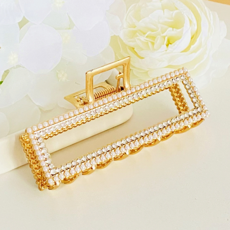 ACCESORII PAR - Clama Par Mini Perle & Cristale, Agrafa de Par, Accesorii Par