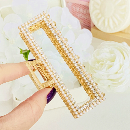 Clama Par Mini Perle & Cristale, Agrafa de Par, Accesorii Par [1]